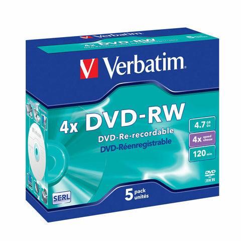 DVD-RW Verbatim VB-DMW44JC 5 Units DVD-RW Verbatim VB-DMW44JC 5 Units