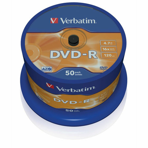 DVD-R Verbatim DVD-R Matt Silver 16x Silver (50 Units) DVD-R Verbatim DVD-R Matt Silver 16x Silver (50 Units)