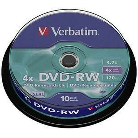 DVD-RW Verbatim DVDVER00072B 10 Units DVD-RW Verbatim DVDVER00072B 10 Units