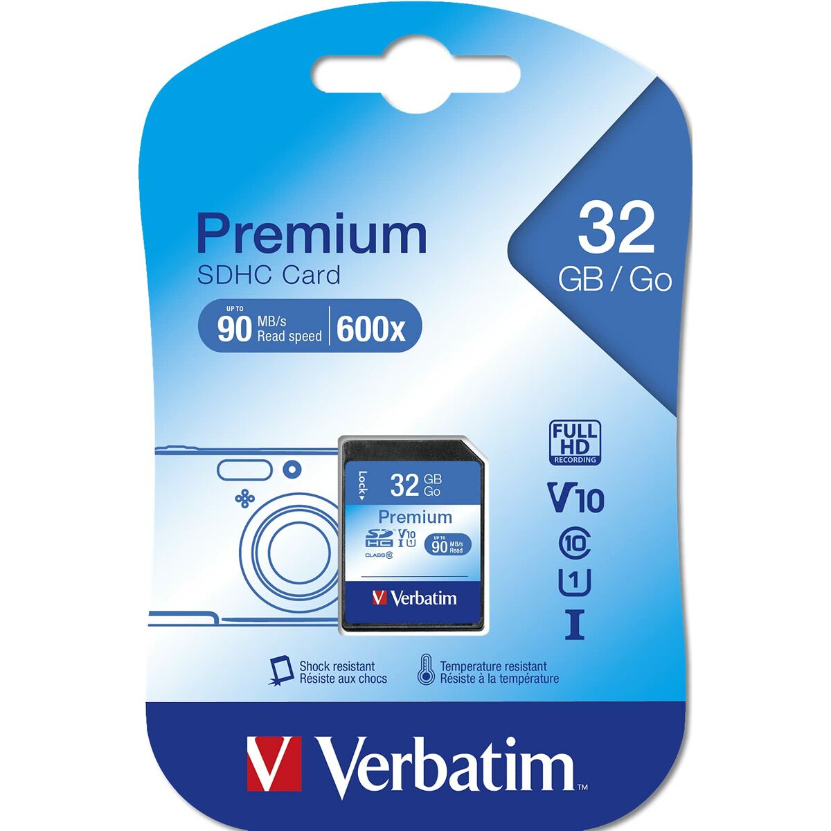 SD Memory Card Verbatim PREMIUM SDHC C10/U1 32 GB SD Memory Card Verbatim PREMIUM SDHC C10/U1 32 GB