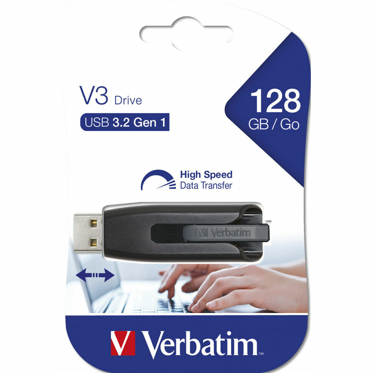 USB stick Verbatim Black Grey Multicolour 128 GB USB stick Verbatim Black Grey Multicolour 128 GB