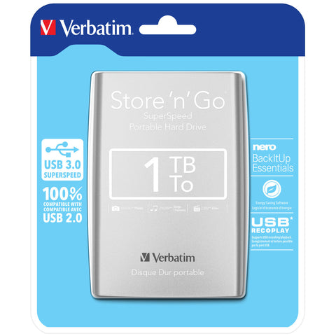 External Hard Drive Verbatim 53071 1 TB HDD External Hard Drive Verbatim 53071 1 TB HDD