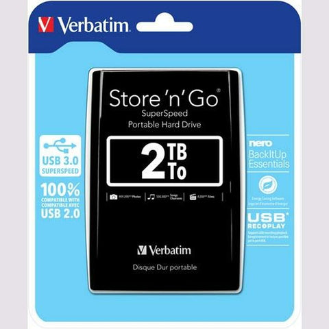 External Hard Drive Verbatim STORE 'N' GO 2 TB SSD External Hard Drive Verbatim STORE 'N' GO 2 TB SSD