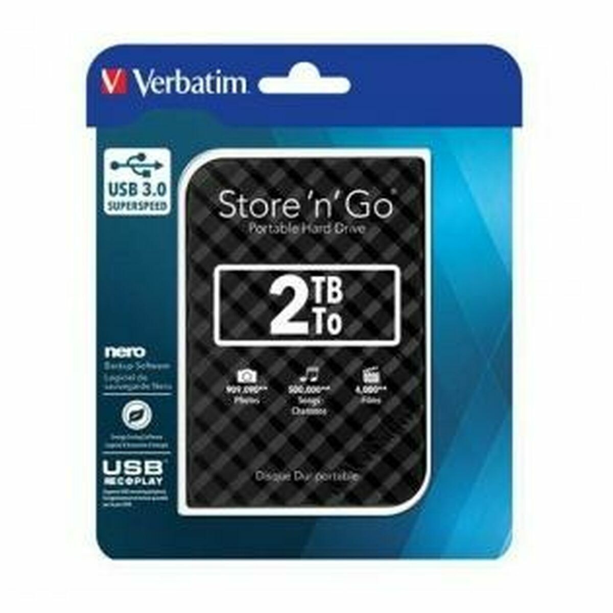 External Hard Drive Verbatim 53195 2 TB External Hard Drive Verbatim 53195 2 TB