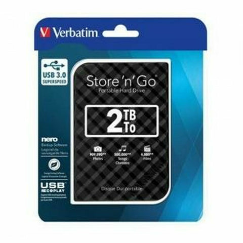 External Hard Drive Verbatim 53195 2 TB External Hard Drive Verbatim 53195 2 TB