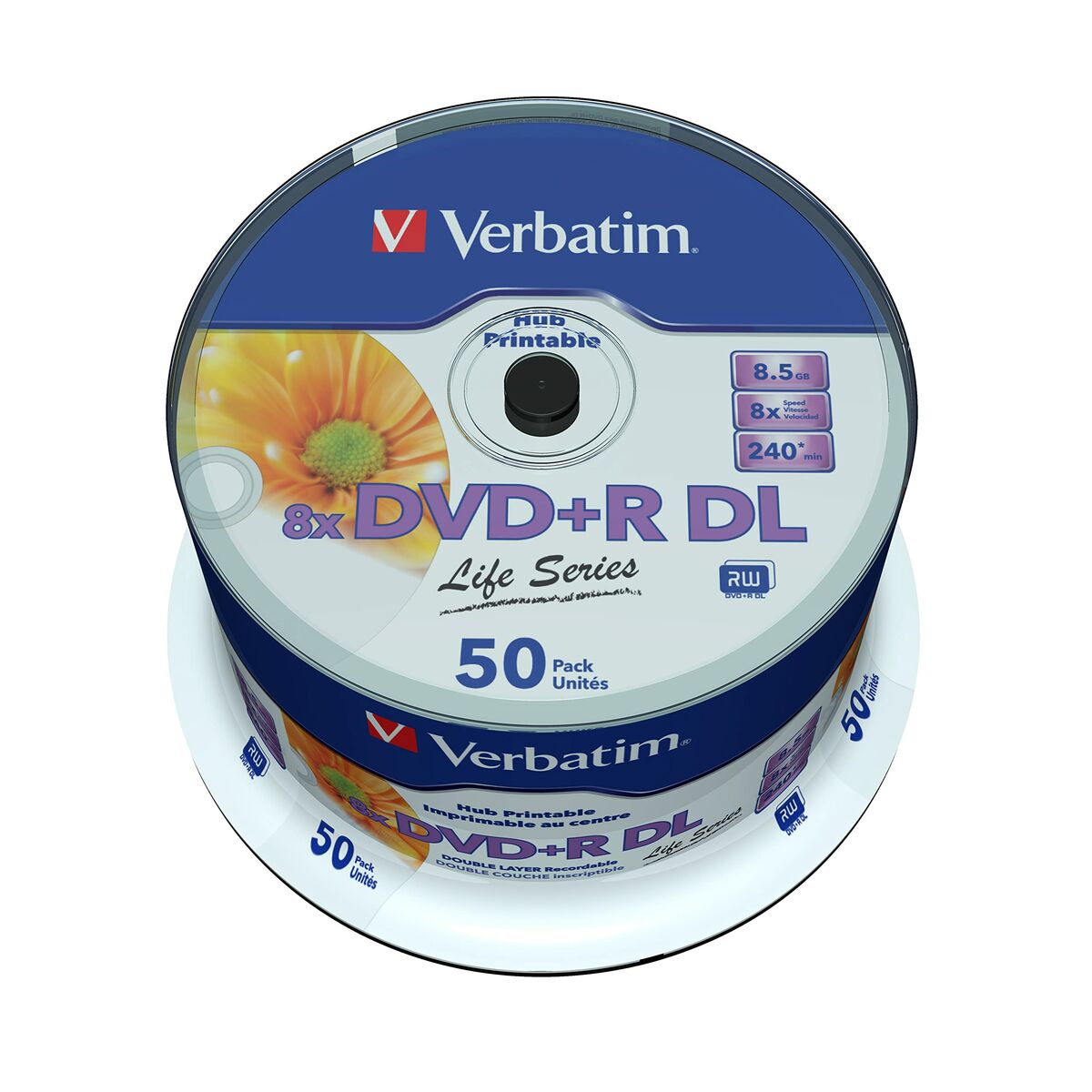 DVD-R Verbatim 97693 50 uds 8,5 GB (50 Units) DVD-R Verbatim 97693 50 uds 8,5 GB (50 Units)