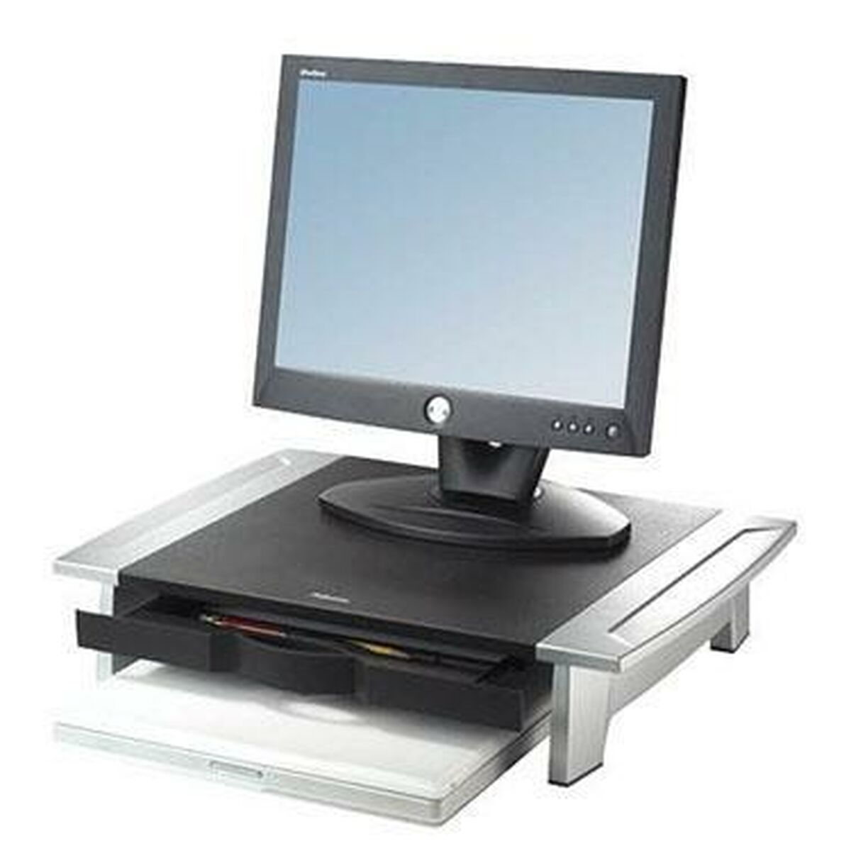 Raiser Fellowes Office Suites Monitor Silver Black 2 Units Raiser Fellowes Office Suites Monitor Silver Black 2 Units