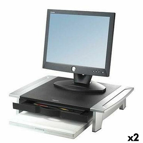 Raiser Fellowes Office Suites Monitor Silver Black 2 Units Raiser Fellowes Office Suites Monitor Silver Black 2 Units