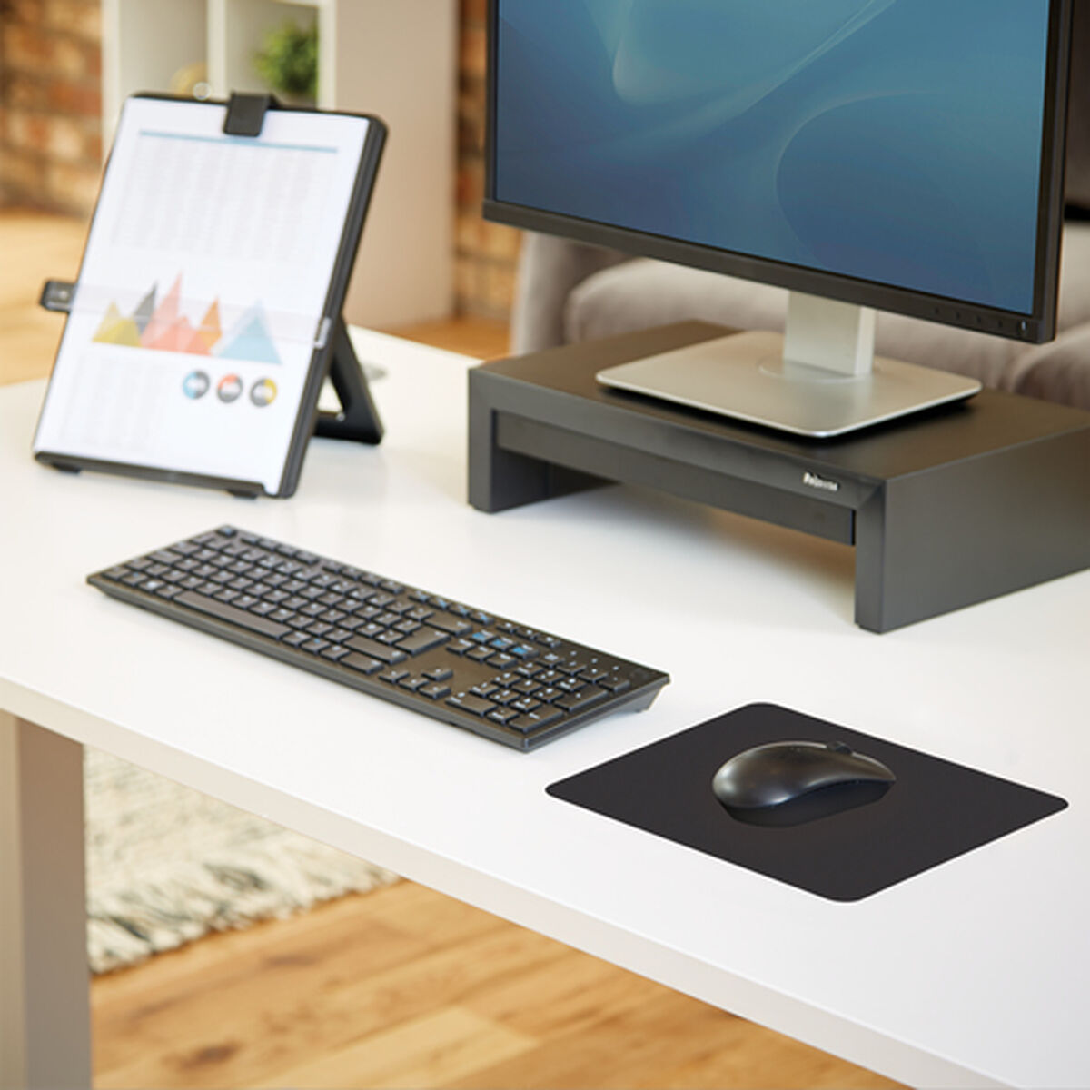 Mouse Mat Fellowes 1831991 Black (12 Units) Mouse Mat Fellowes 1831991 Black (12 Units)