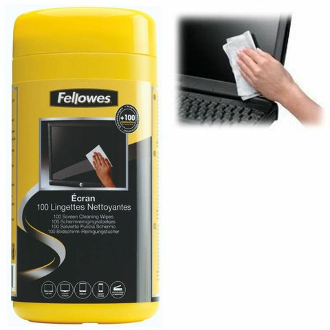 Cleaning Wipe Fellowes 9970330 Dispenser Screen 100 Pieces Cleaning Wipe Fellowes 9970330 Dispenser Screen 100 Pieces