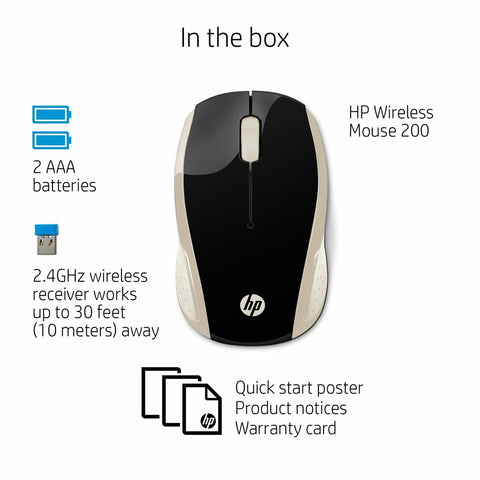 Mouse HP 200 (Silk Gold) Black Gold 1000 dpi Mouse HP 200 (Silk Gold) Black Gold 1000 dpi