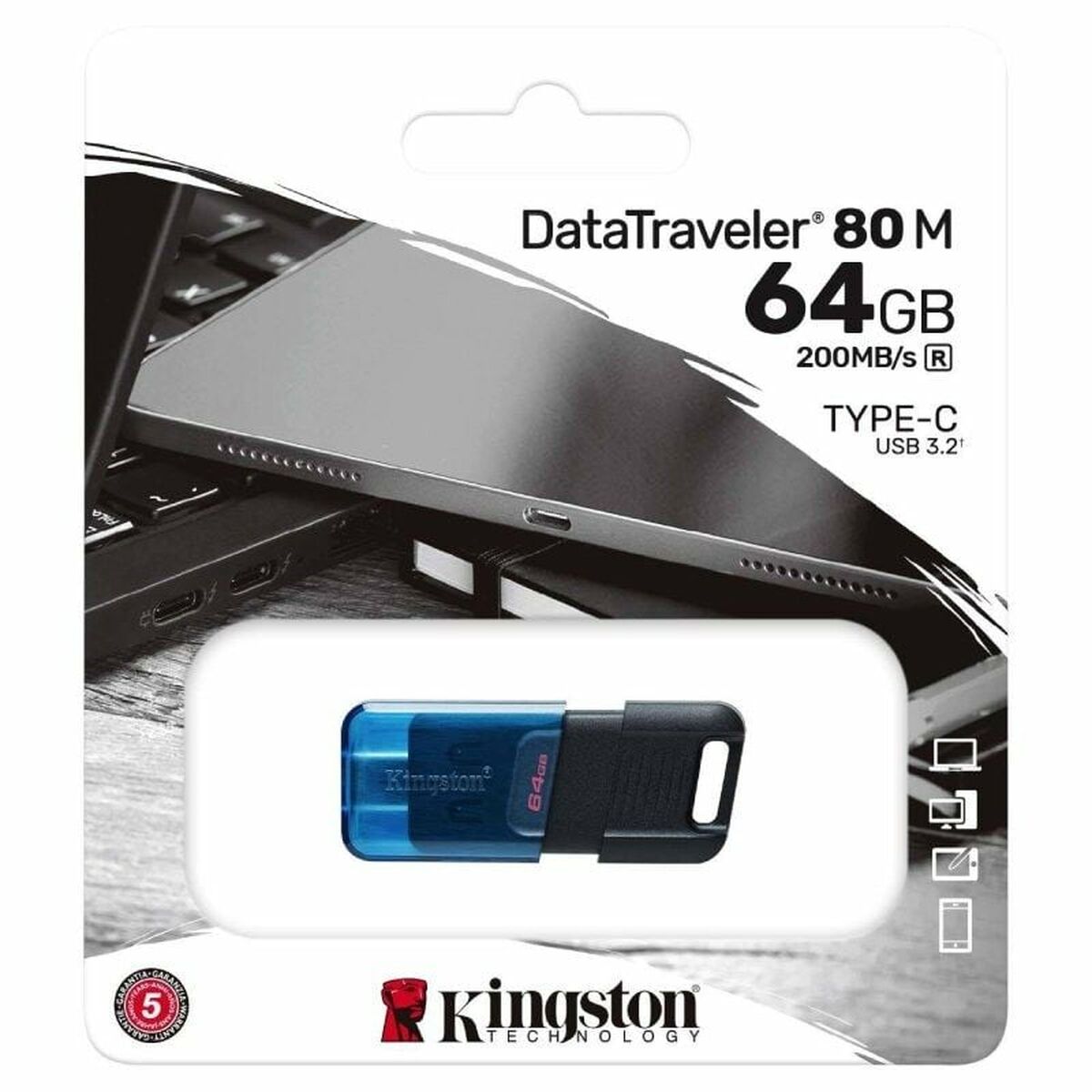 USB stick Kingston DataTraveler 80 M 64 GB Blue USB stick Kingston DataTraveler 80 M 64 GB Blue
