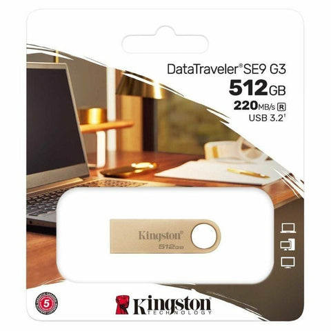 USB stick Kingston DataTraveler SE9 G3 512 GB Golden USB stick Kingston DataTraveler SE9 G3 512 GB Golden