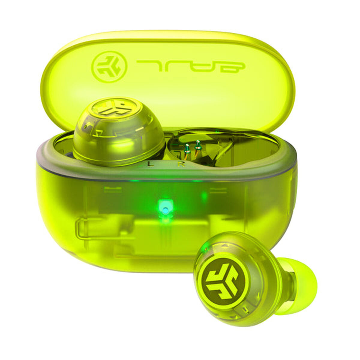 Wireless Earphones with Charging Case JLab IEUEBGOANCRTRAGRN124 Green Transparent Wireless Earphones with Charging Case JLab IEUEBGOANCRTRAGRN124 Green Transparent