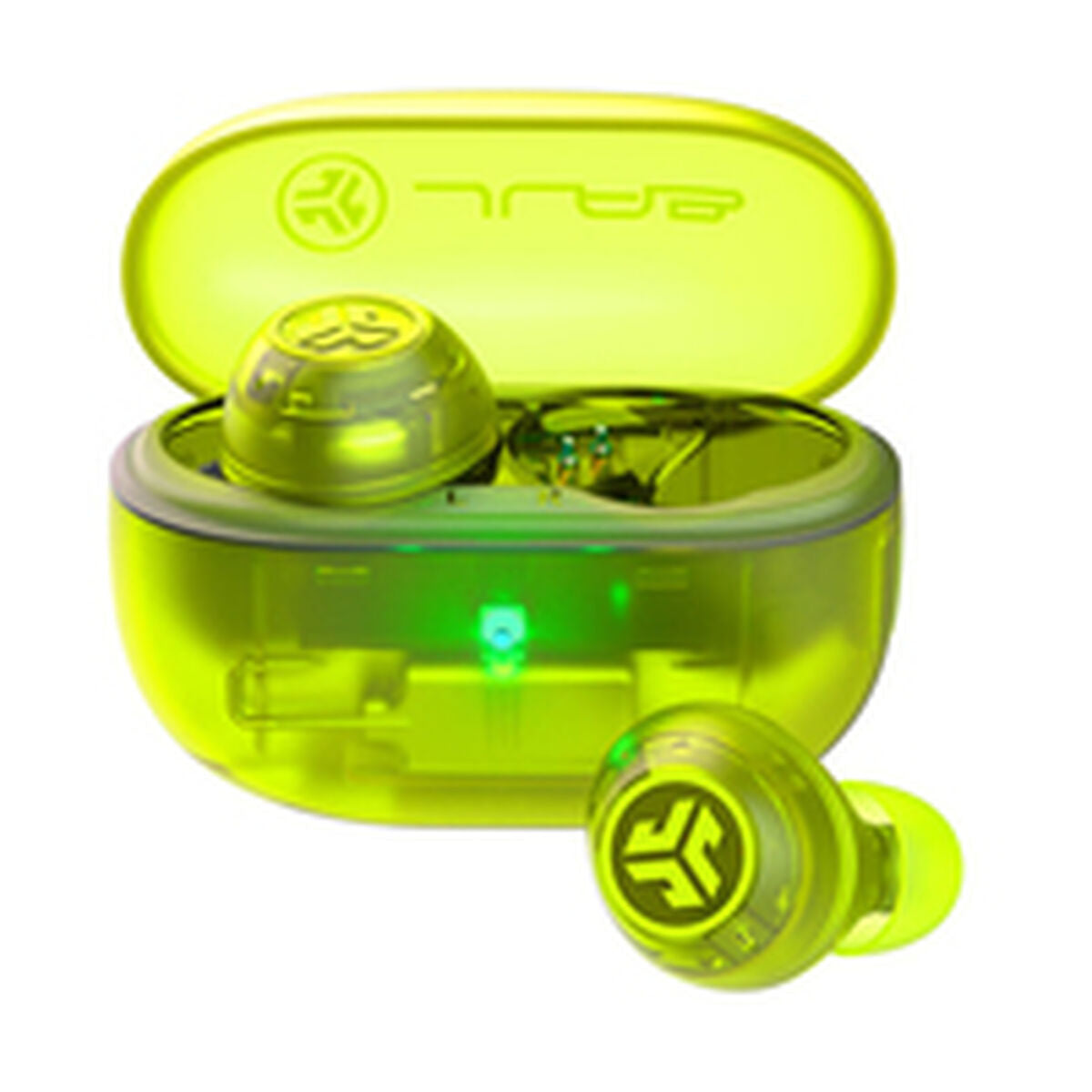 Wireless Earphones with Charging Case JLab IEUEBGOANCRTRAGRN124 Green Transparent Wireless Earphones with Charging Case JLab IEUEBGOANCRTRAGRN124 Green Transparent