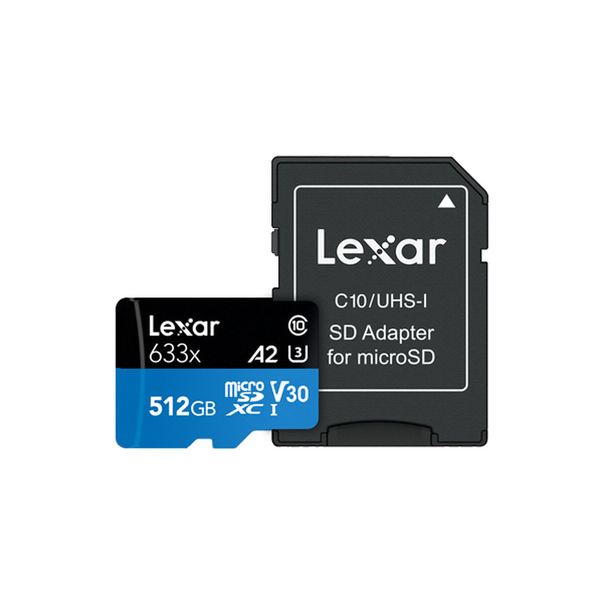 Micro SD Memory Card with Adaptor Lexar 633x 512 GB Micro SD Memory Card with Adaptor Lexar 633x 512 GB