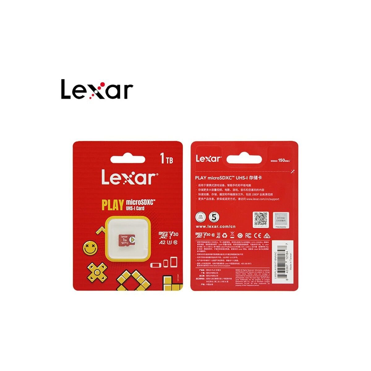 Micro SD Card Lexar LMSPLAY001T-BNNNG 1 TB Micro SD Card Lexar LMSPLAY001T-BNNNG 1 TB