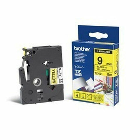 Laminated Tape for Labelling Machines Brother TZE621 Yellow Black/Yellow 9 mm Laminated Tape for Labelling Machines Brother TZE621 Yellow Black/Yellow 9 mm
