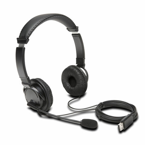 Headphones with Microphone Kensington K97601WW Black Headphones with Microphone Kensington K97601WW Black