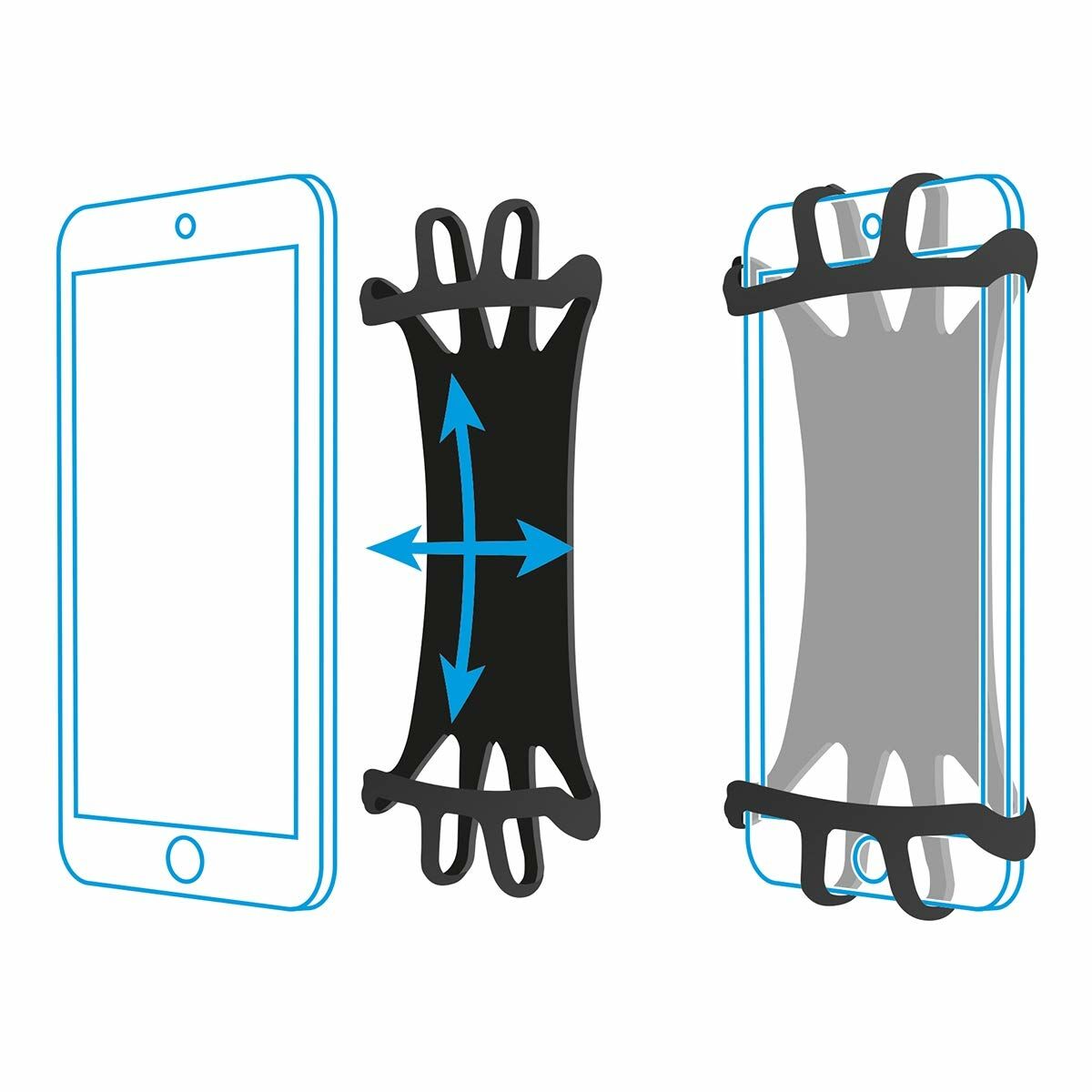 Mobile support Mobilis 030004 5" 7" Black Silicone Mobile support Mobilis 030004 5" 7" Black Silicone