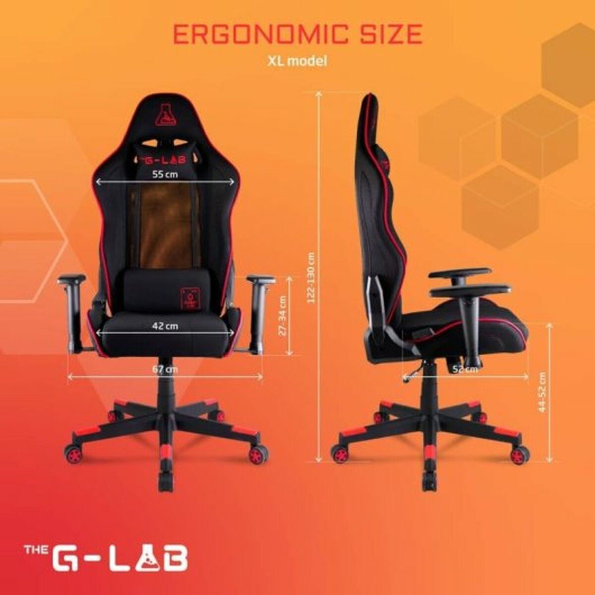 Gaming Chair The G-Lab Oxygen Red Gaming Chair The G-Lab Oxygen Red