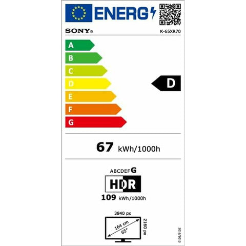 Smart TV Sony K65XR70 4K Ultra HD 65" LED HDR Smart TV Sony K65XR70 4K Ultra HD 65" LED HDR