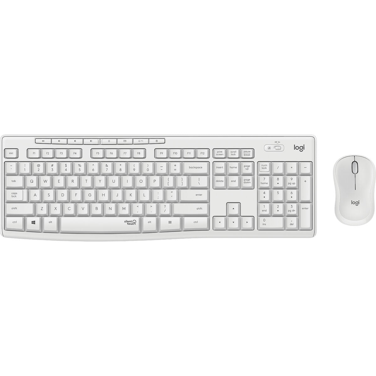 Keyboard and Mouse Logitech MK295 White Qwerty Italian Keyboard and Mouse Logitech MK295 White Qwerty Italian