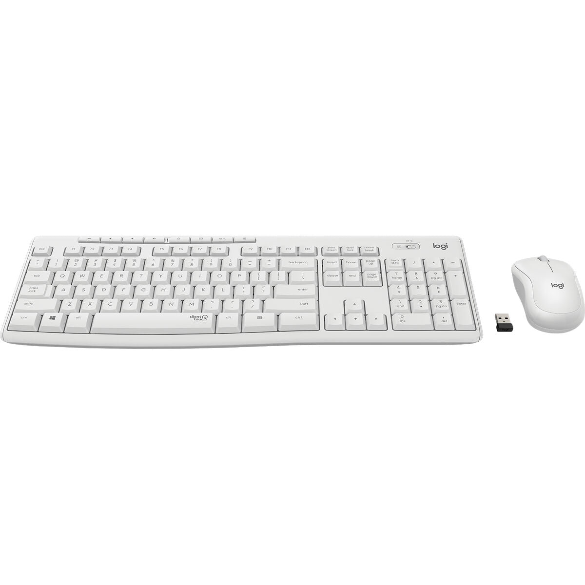 Keyboard and Mouse Logitech MK295 White Qwerty Italian Keyboard and Mouse Logitech MK295 White Qwerty Italian