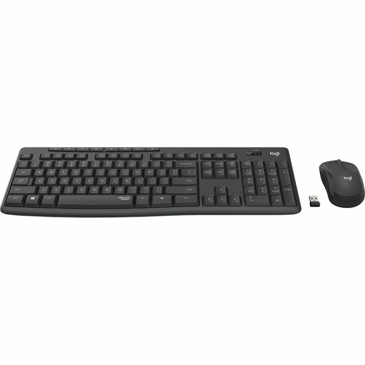 Keyboard and Wireless Mouse Logitech 920-009870 Wireless Black Grey Graphite Portuguese Keyboard and Wireless Mouse Logitech 920-009870 Wireless Black Grey Graphite Portuguese
