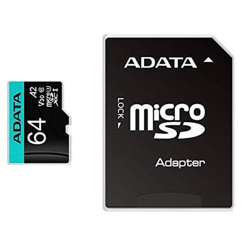 Micro SD Card Adata AUSDX64GUI3V30SA2 64 GB Micro SD Card Adata AUSDX64GUI3V30SA2 64 GB