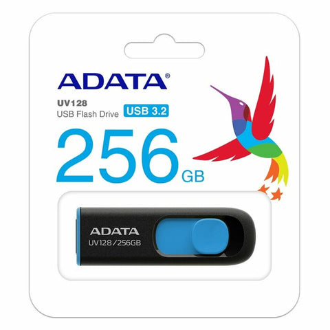 USB stick Adata PEN-256ADATA-UV128-B 256 GB Blue Black Black/Blue USB stick Adata PEN-256ADATA-UV128-B 256 GB Blue Black Black/Blue