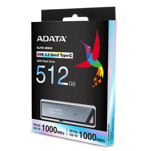 USB stick Adata AELI-UE800-512G-CSG 512 GB Black Silver USB stick Adata AELI-UE800-512G-CSG 512 GB Black Silver