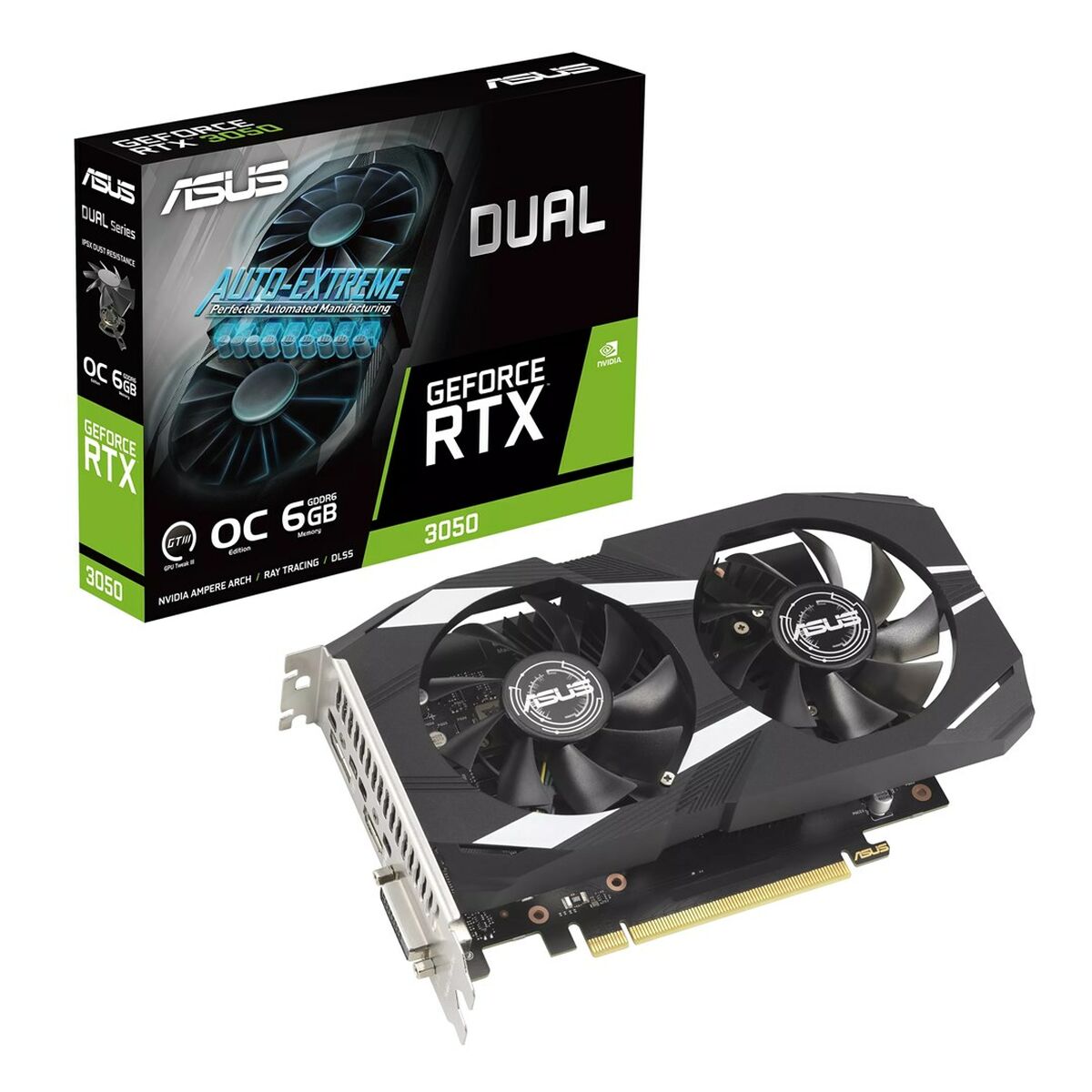 Graphics card Asus Dual Nvidia GeForce RTX 3050 6 GB GDDR6 Graphics card Asus Dual Nvidia GeForce RTX 3050 6 GB GDDR6