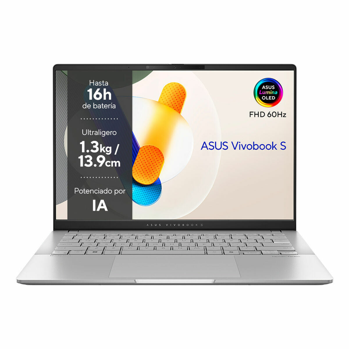 Laptop Asus VivoBook S 14 OLED M5406NA-QD082W 14" 16 GB RAM 512 GB SSD Spanish Qwerty AMD Ryzen 5 7535HS Laptop Asus VivoBook S 14 OLED M5406NA-QD082W 14" 16 GB RAM 512 GB SSD Spanish Qwerty AMD Ryzen 5 7535HS