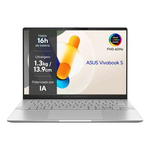Laptop Asus VivoBook S 14 OLED M5406NA-QD082W 14" 16 GB RAM 512 GB SSD Spanish Qwerty AMD Ryzen 5 7535HS Laptop Asus VivoBook S 14 OLED M5406NA-QD082W 14" 16 GB RAM 512 GB SSD Spanish Qwerty AMD Ryzen 5 7535HS