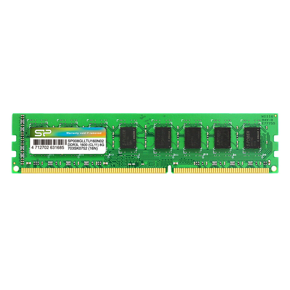 RAM Memory Silicon Power SP008GLLTU160N02 DDR3L CL11 8 GB RAM Memory Silicon Power SP008GLLTU160N02 DDR3L CL11 8 GB