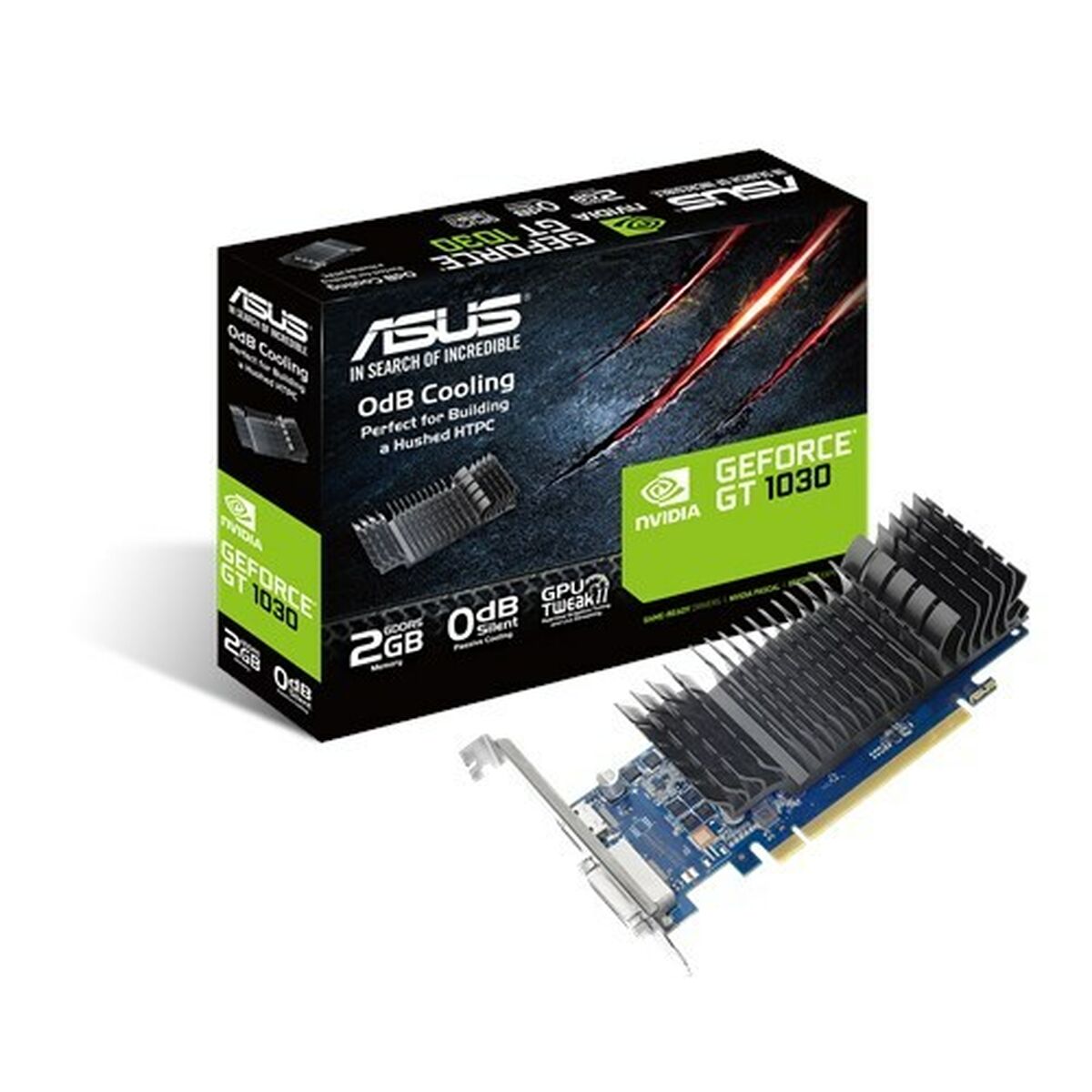 Graphics card Asus 90YV0AT0-M0NA00 NVIDIA GeForce GT 1030 2 GB GDDR5 Graphics card Asus 90YV0AT0-M0NA00 NVIDIA GeForce GT 1030 2 GB GDDR5