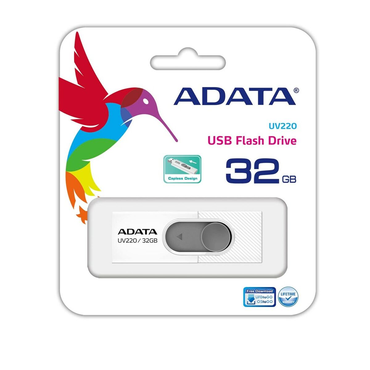 USB stick Adata UV220 Grey 32 GB USB stick Adata UV220 Grey 32 GB
