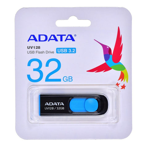 USB stick Adata DashDrive UV128 32GB Blue Black 32 GB USB stick Adata DashDrive UV128 32GB Blue Black 32 GB