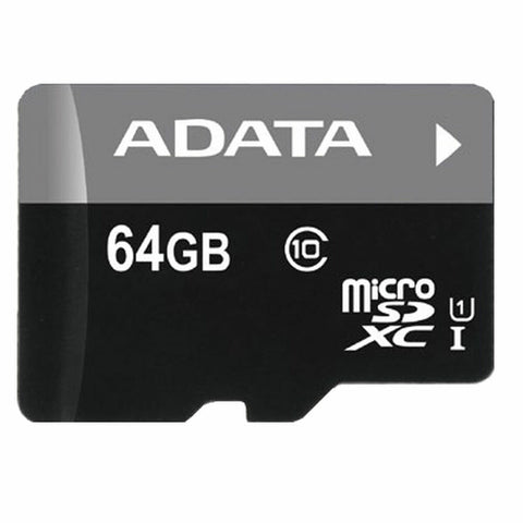 Micro SD Memory Card with Adaptor Adata CLASS10 64 GB Micro SD Memory Card with Adaptor Adata CLASS10 64 GB