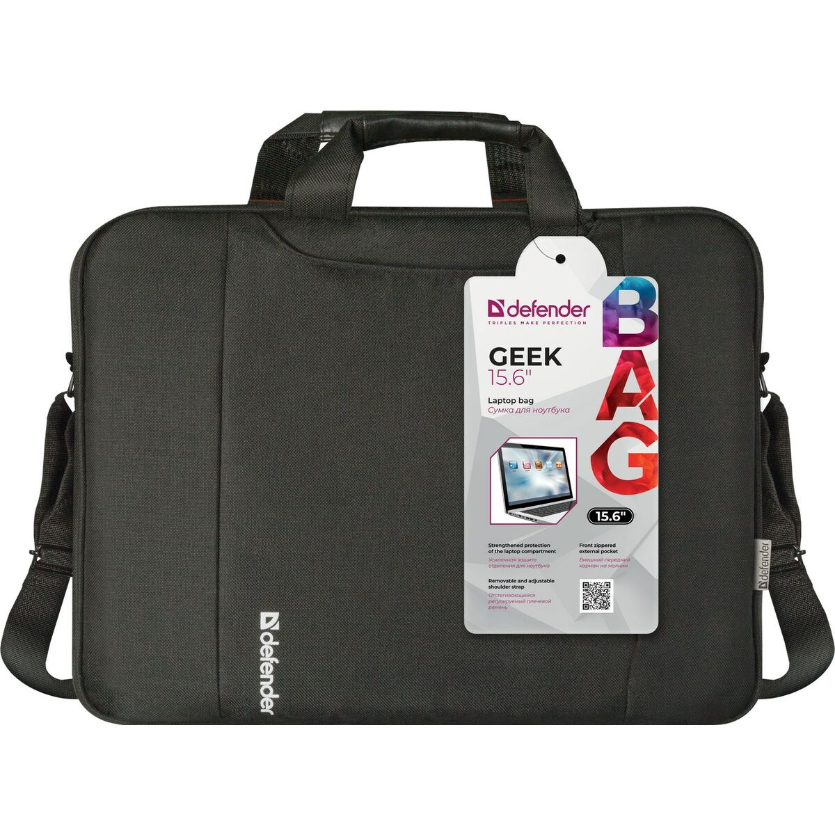 Laptop Case Defender Geek Black Monochrome 15,6'' Laptop Case Defender Geek Black Monochrome 15,6''