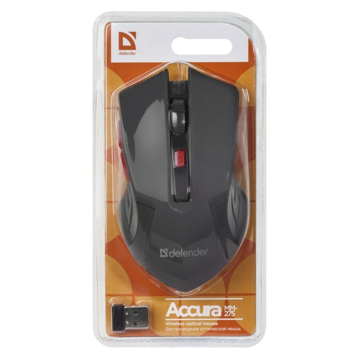Optical mouse Defender ACCURA MM-275 Black/Red Optical mouse Defender ACCURA MM-275 Black/Red