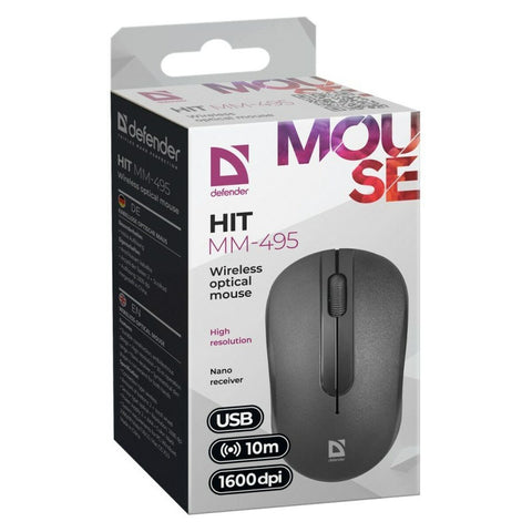 Optical mouse Defender HIT MM-495 Black Optical mouse Defender HIT MM-495 Black