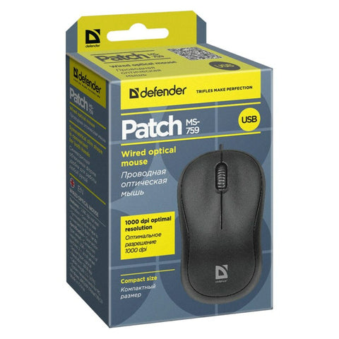 Mouse Defender PATCH MS-759 Black Mouse Defender PATCH MS-759 Black