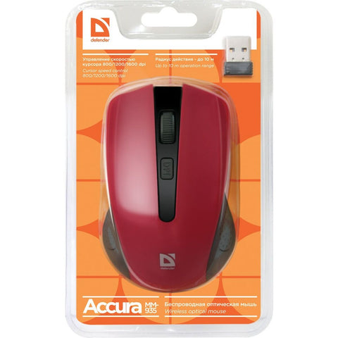 Wireless Mouse Defender MM-935 Red Wireless Mouse Defender MM-935 Red