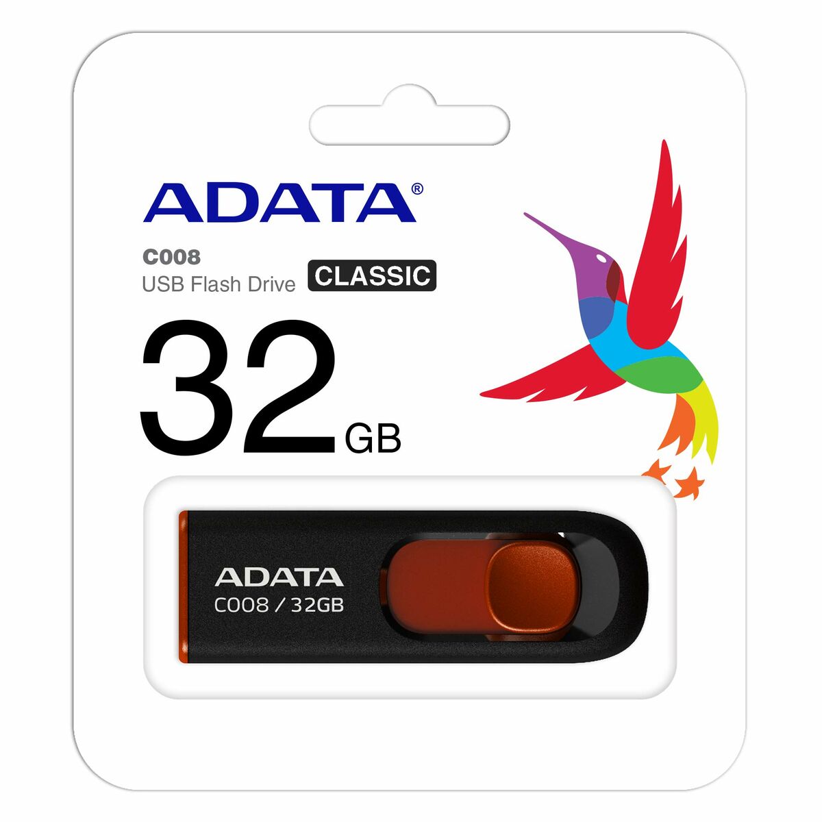 USB stick Adata AC008-32G-RKD 32 GB Black/Red USB stick Adata AC008-32G-RKD 32 GB Black/Red
