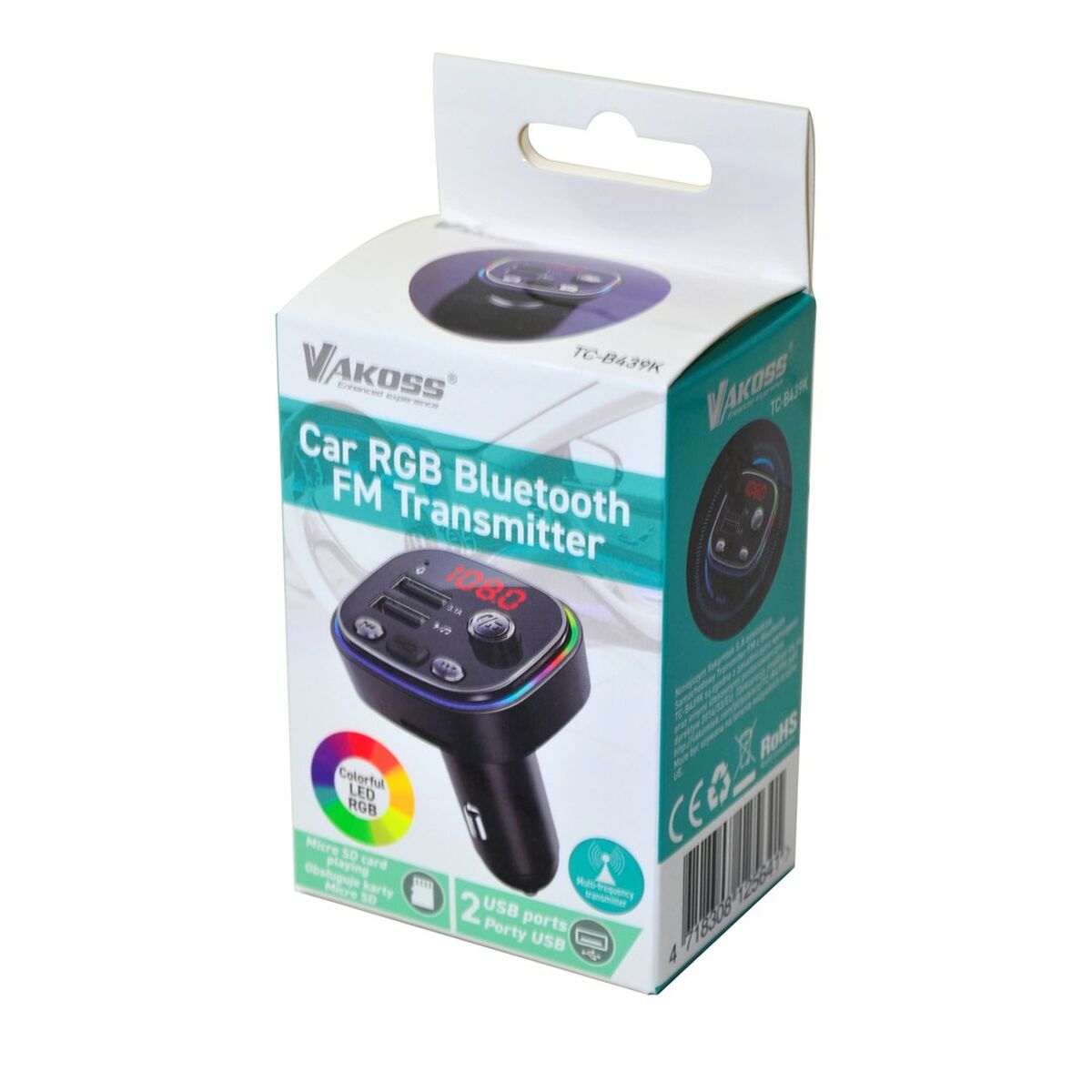 MP3 Player and FM Transmitter for Cars Vakoss TC-B439K MP3 Player and FM Transmitter for Cars Vakoss TC-B439K