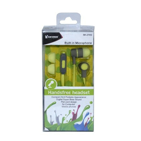 Headphones Vakoss SK-214G Green Headphones Vakoss SK-214G Green
