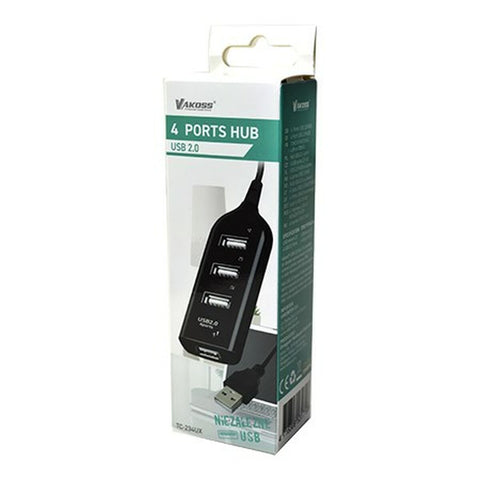 USB Hub Vakoss TC-234UX White Black USB Hub Vakoss TC-234UX White Black