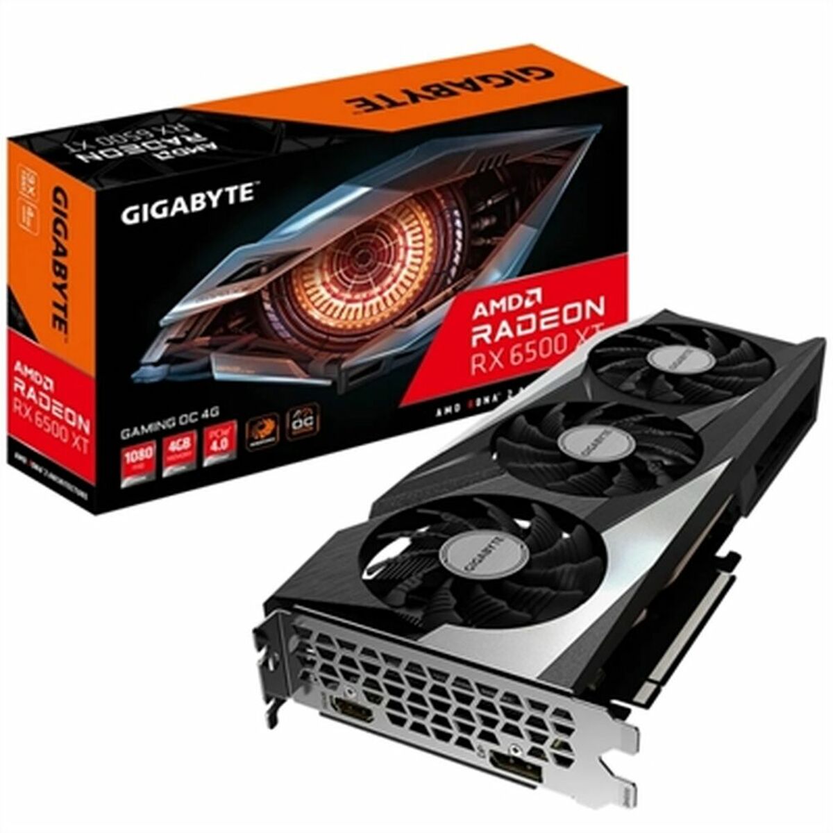 Graphics card Gigabyte GV-R65XTGAMING OC-4GD 4 GB 4 GB GDDR6 Graphics card Gigabyte GV-R65XTGAMING OC-4GD 4 GB 4 GB GDDR6